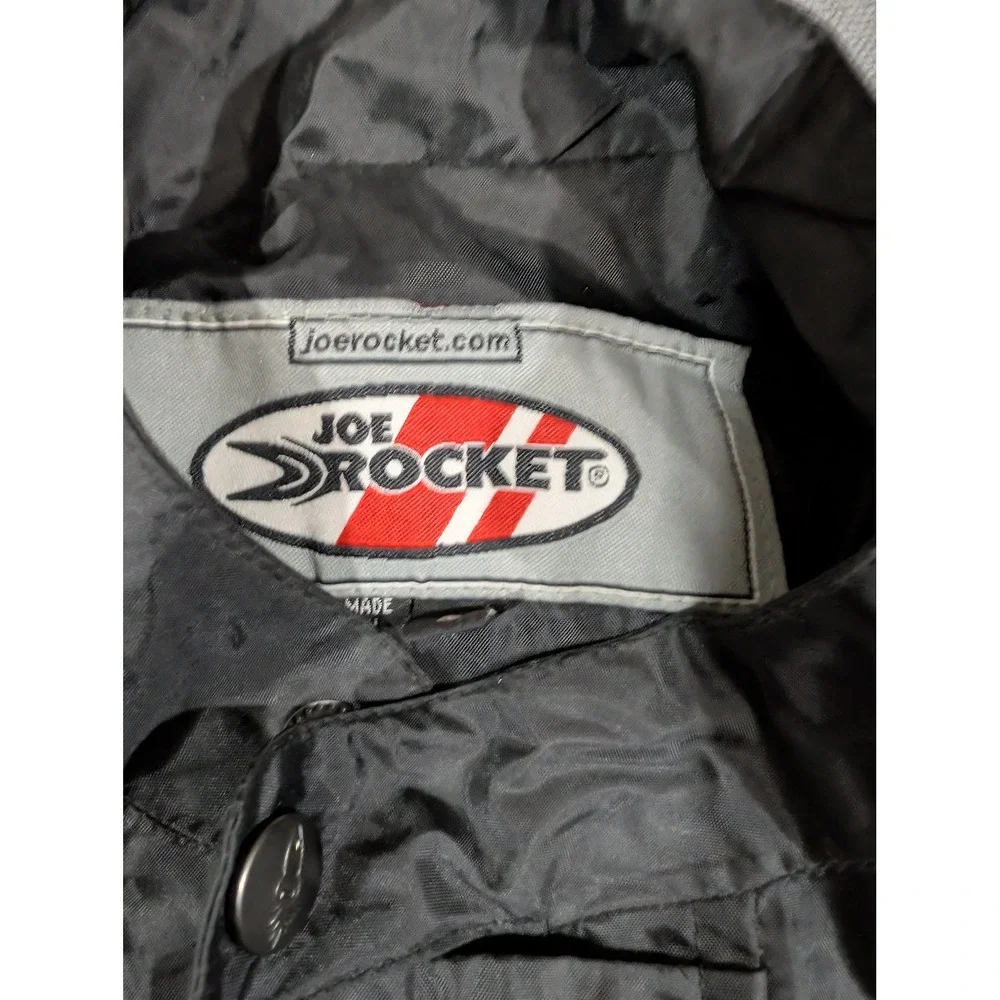 Joe Rocket Black Nylon Motorcycle Jacket Liner Dual Zip Snap Cuff Mens Lg